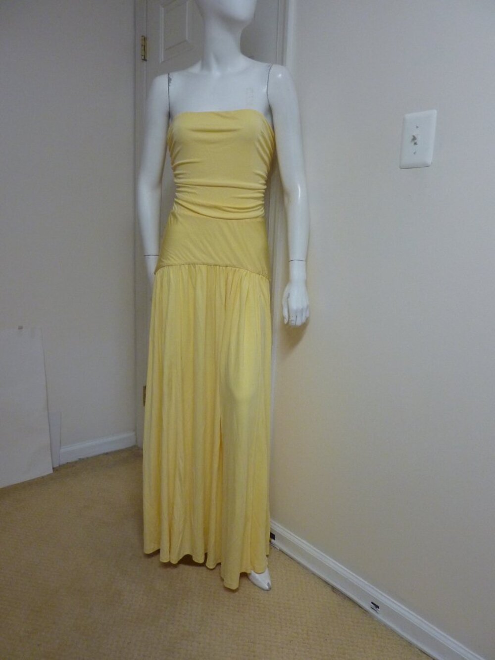 STAUD Strapless Yellow Maxi Dress - Picture 12 of 16